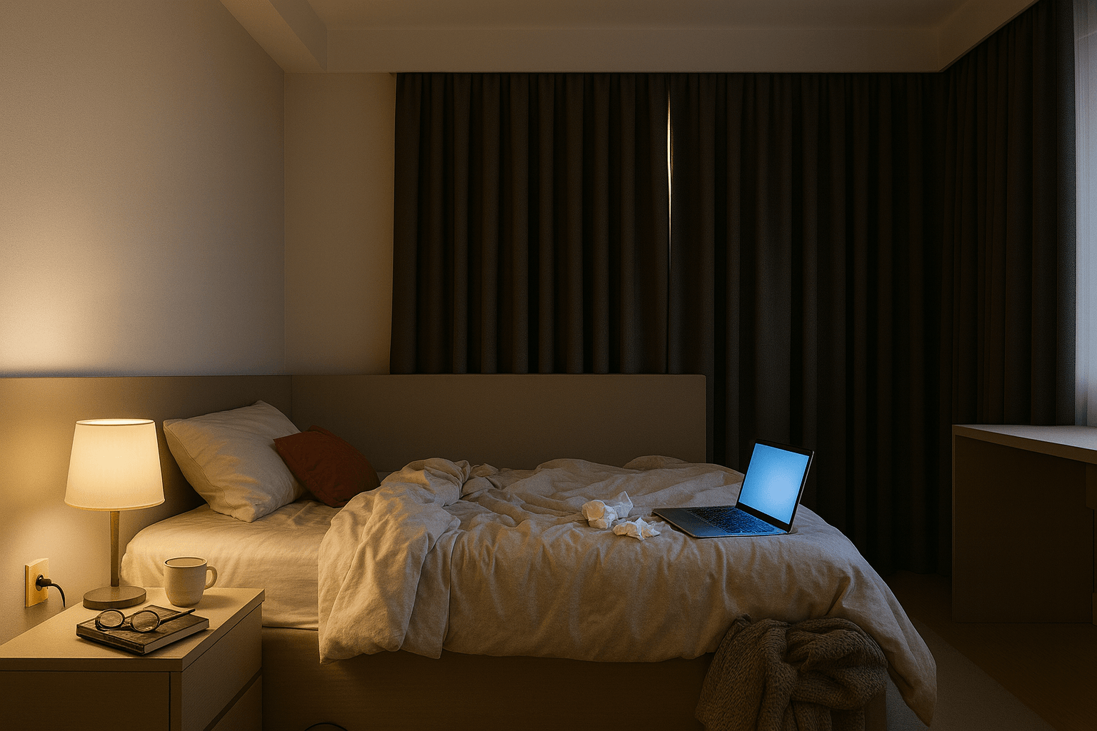 Room before transformation - messy, overstimulated, chaotic environment